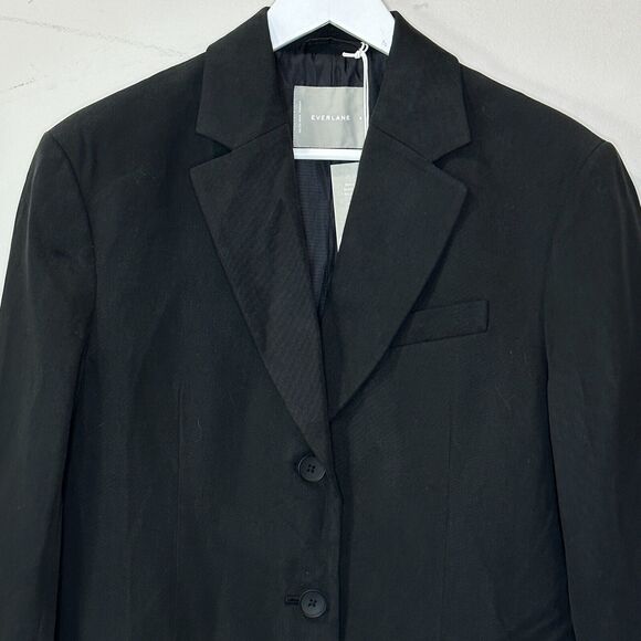 Everlane The 80's Blazer in Black 3 Button Front Long Sleeve Women's Size 00 NWT - Picture 6 of 11
